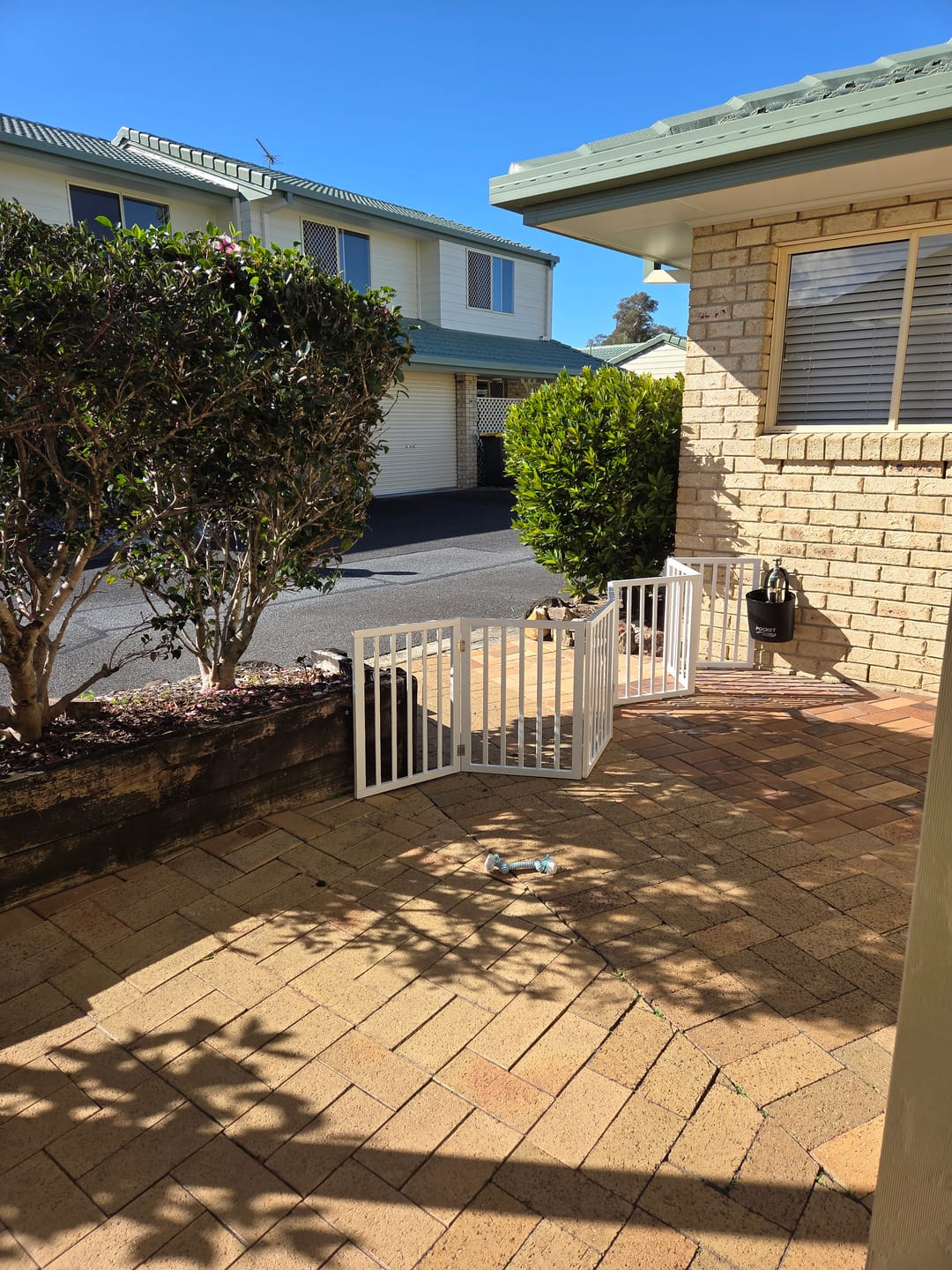 Customer photo review of Wooden Pet Gate