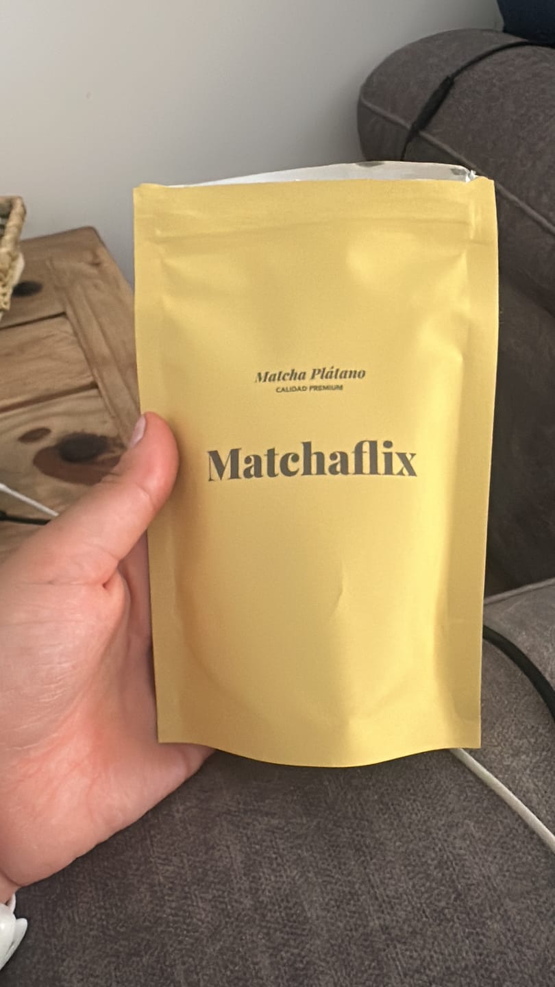 Customer photo review of Té Matcha Premium Plátano