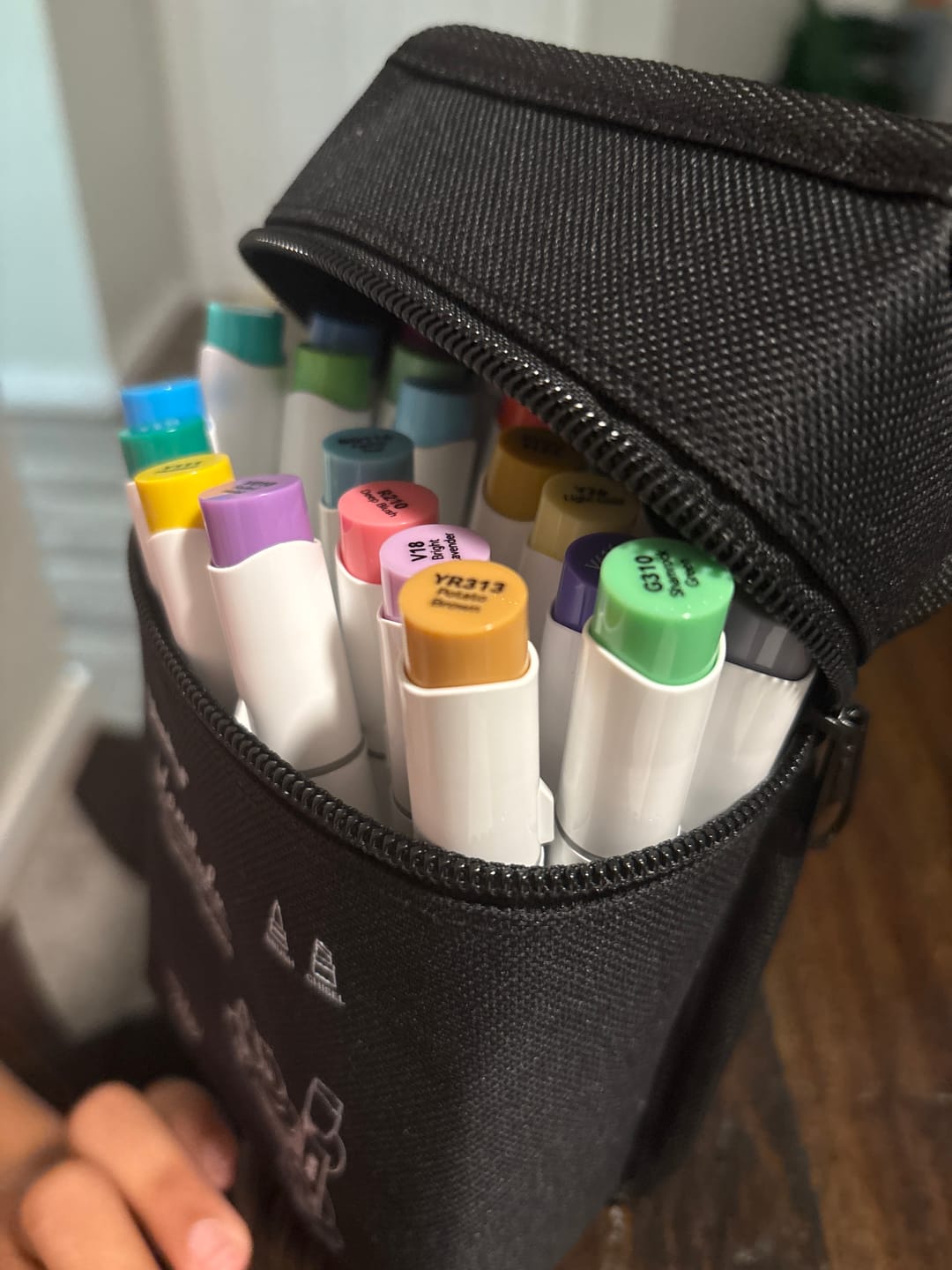 Customer photo review of Ohuhu Honolulu 24 Basic Colors Dual Tips Alcohol Art Markers (New Color Codes)