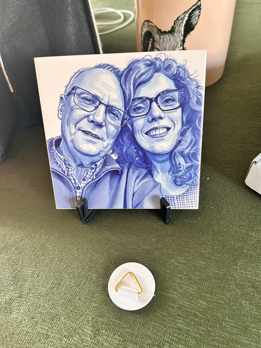 Customer photo review of Delfts Blauw tegeltje bedrukken met jouw foto