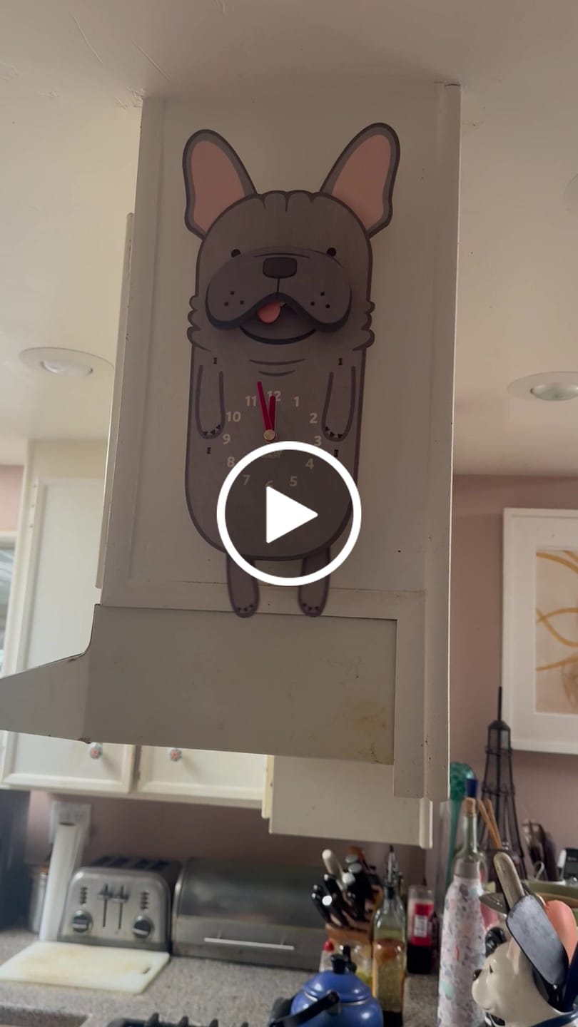 Customer video review of Louie the French Bulldog Pendulum Clock