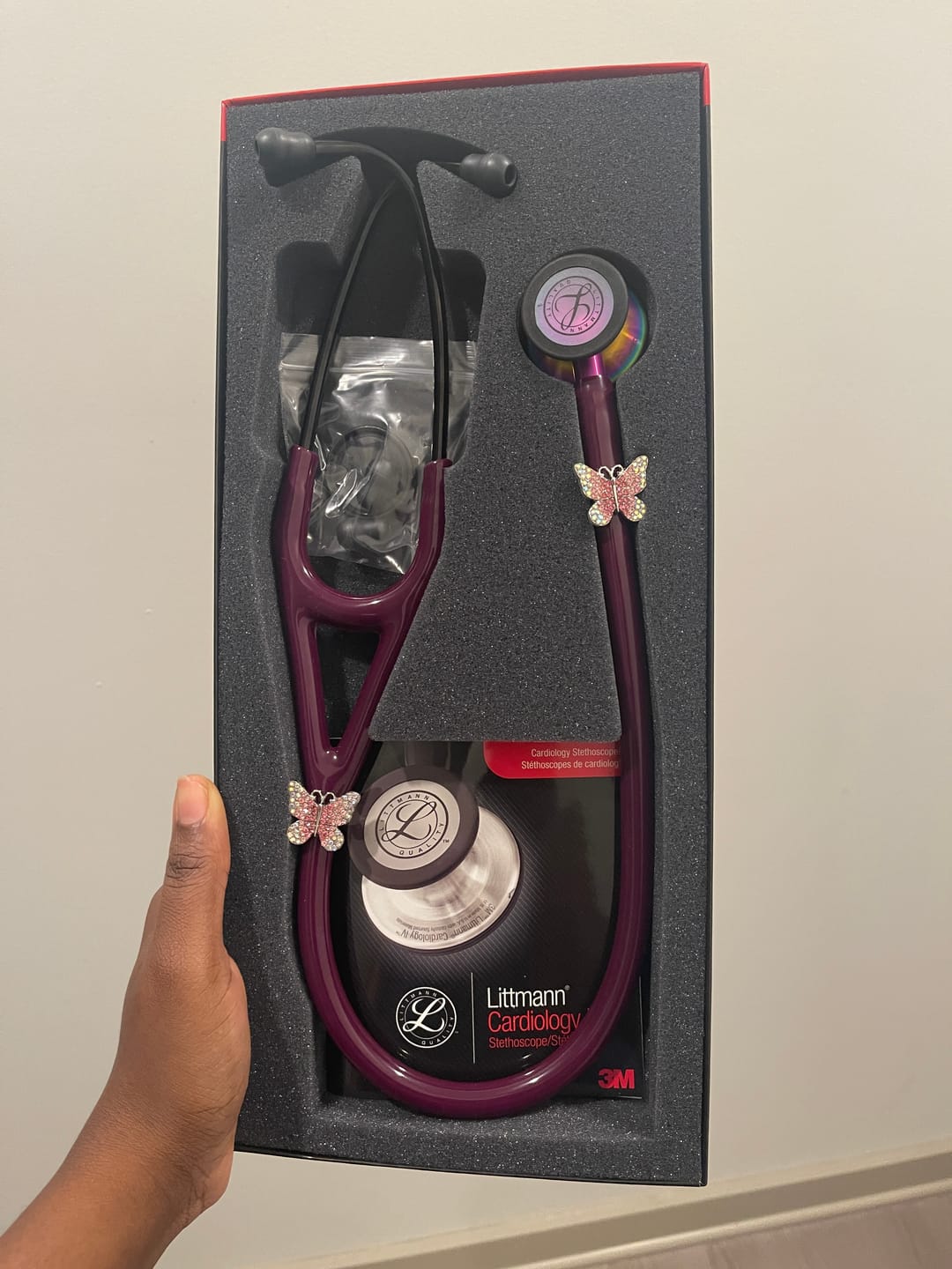 Customer photo review of Littmann Cardiology IV Diagnostic Stethoscope: Rainbow & Plum - Violet Stem 6205