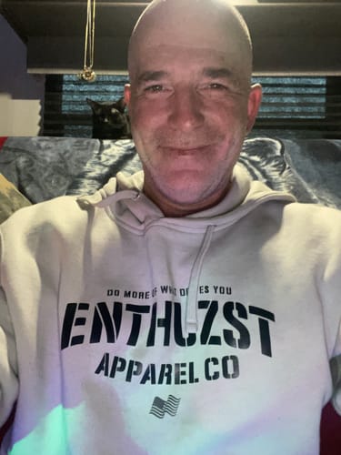 Customer photo review of STENCIL HOODIE