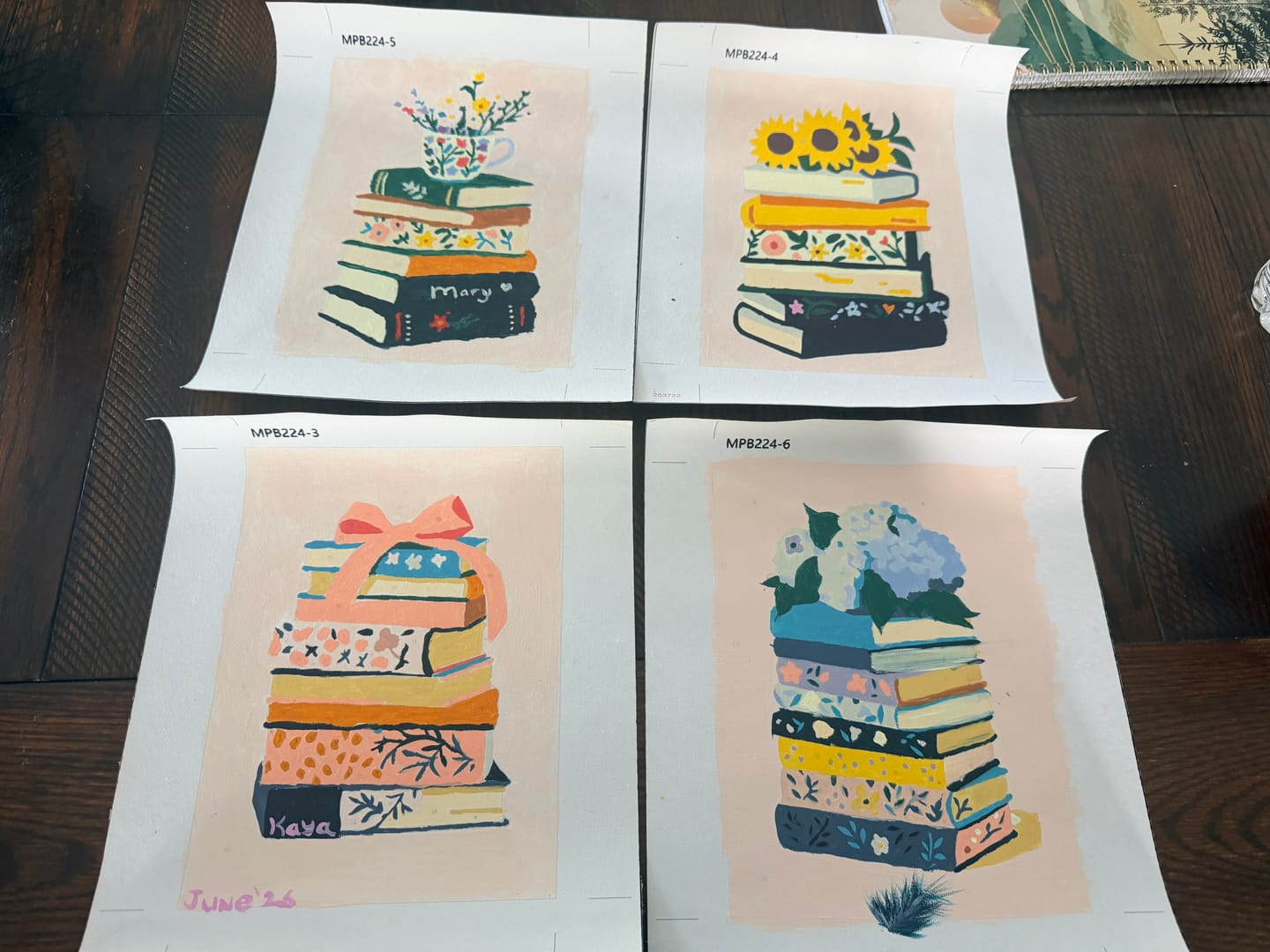 Customer photo review of 6 Mini Paintings - Colorful Books Set