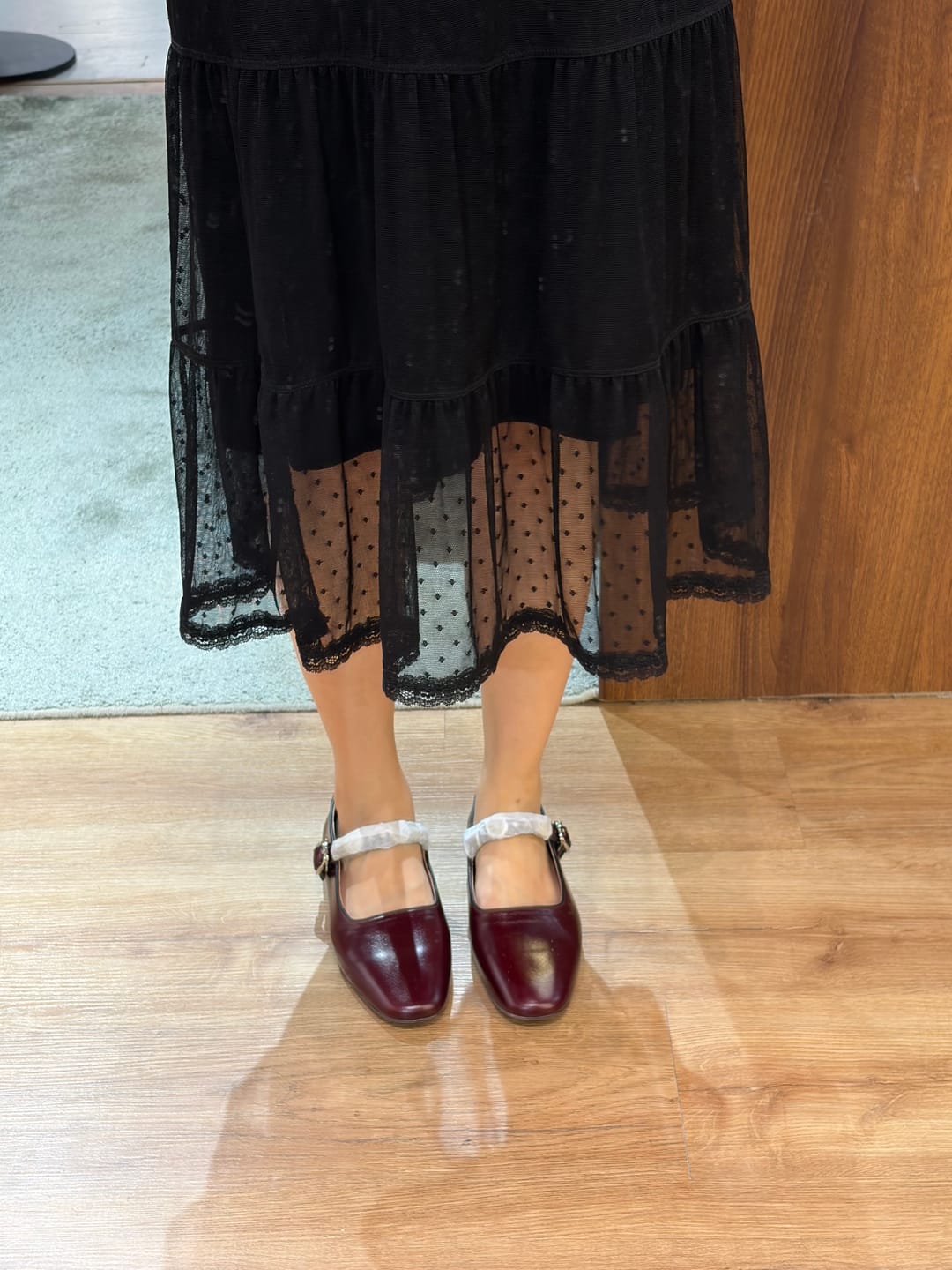 Customer photo review of Bergeres 𖦞 Almond Stud-Embellished Mary Jane