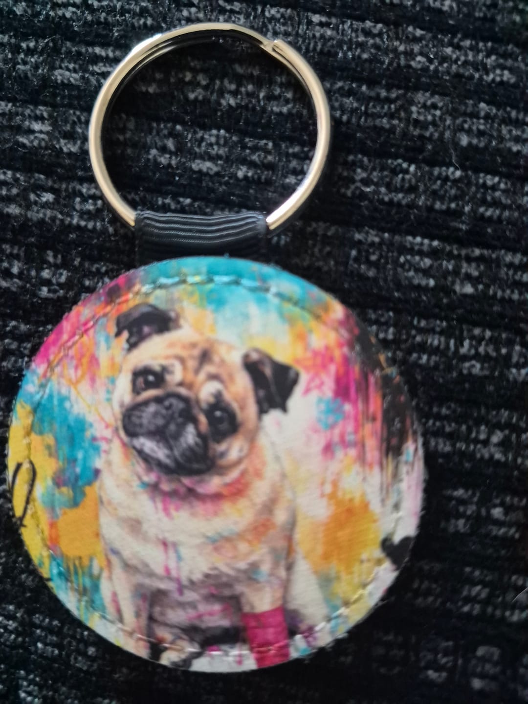 Customer photo review of Graffiti - Personalised Keychain