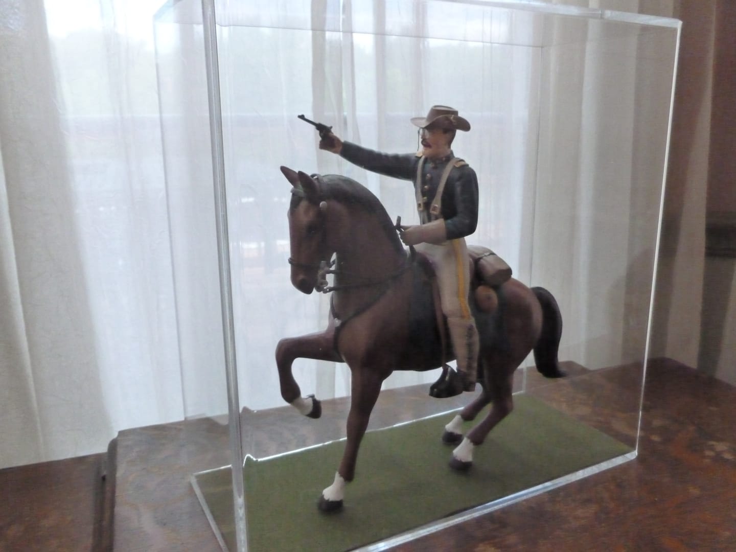 Customer photo review of Clear Acrylic Double Doll Display Case (A124A)