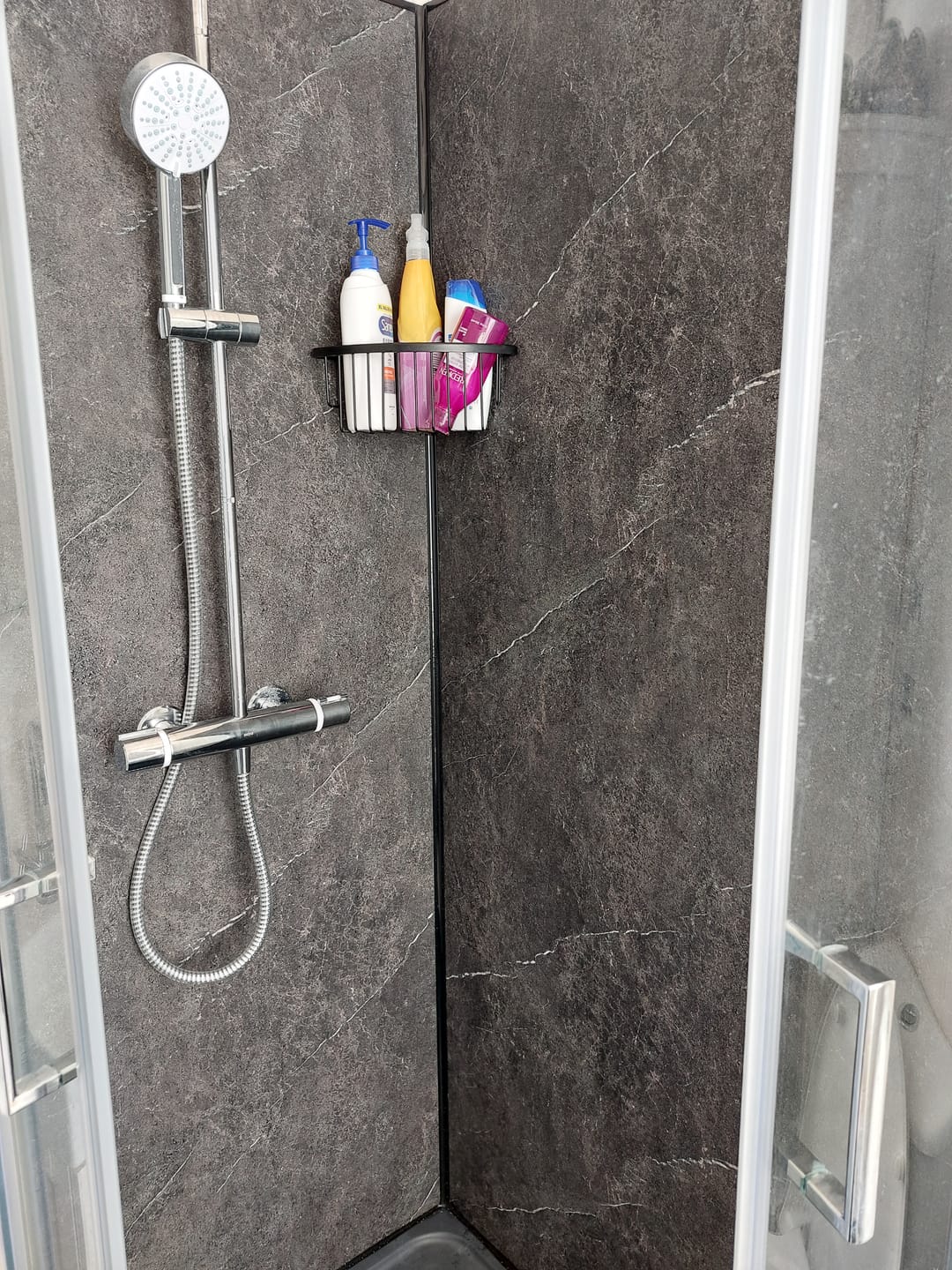 Customer photo review of 10mm Pietra Marble Ultra Matt Shower Panel 1M x 2.4M