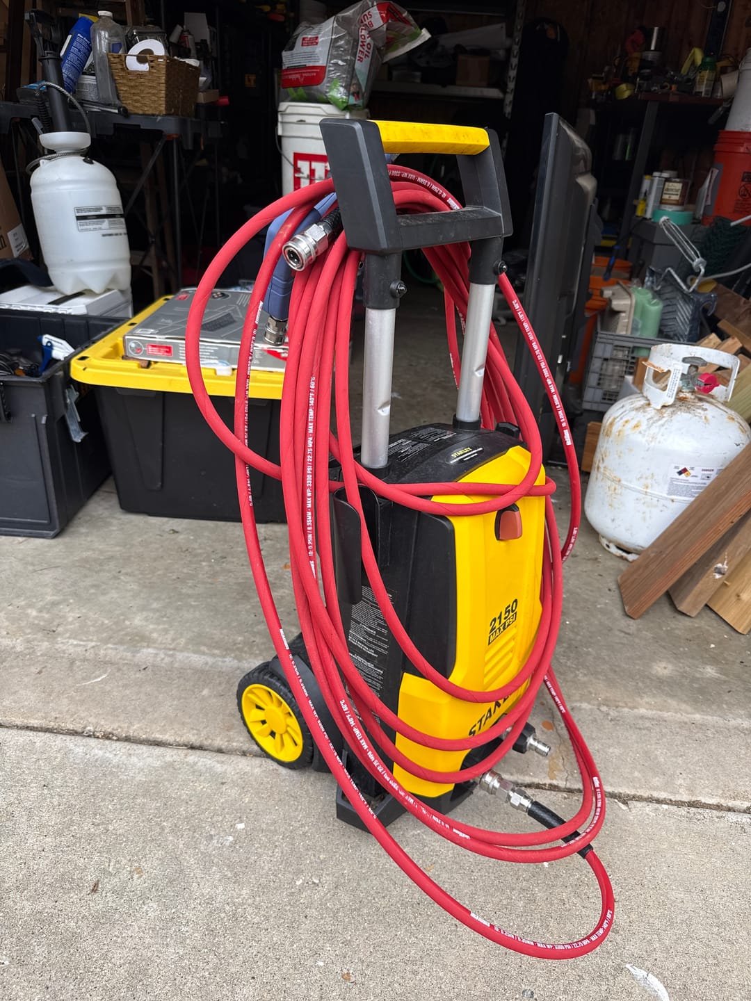 Customer photo review of QC Installed Pressure Washer Hose 1/4" x 50FT