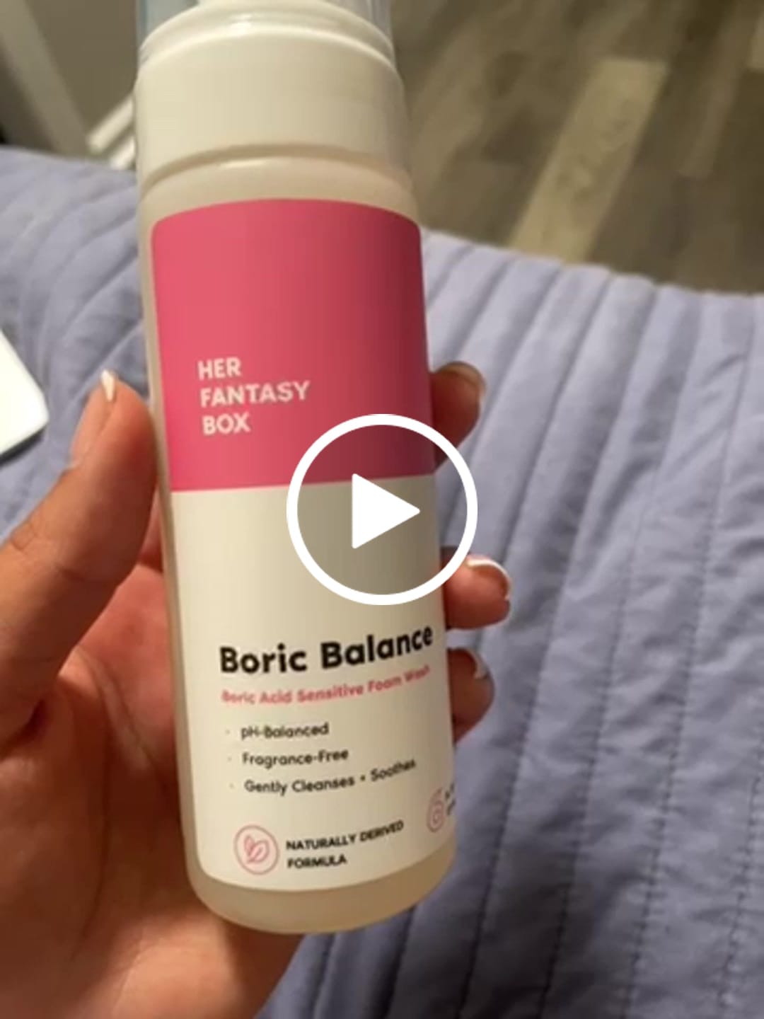 Customer video review of Boric Balance - Sensitive Boric Acid Foam pH Wash - Natural Ingredients