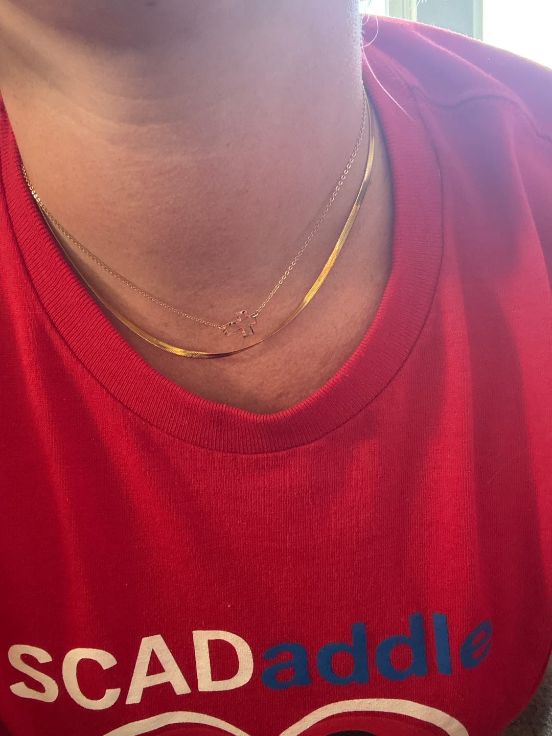 Customer photo review of Chelsea Herringbone Necklace