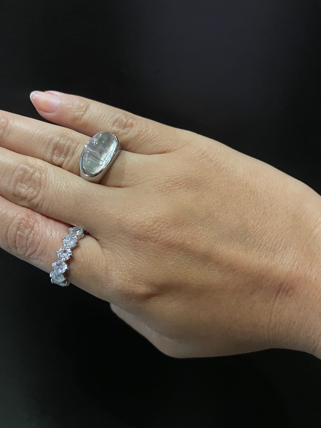 Customer photo review of Anillo Bliss Plata + Zirconia