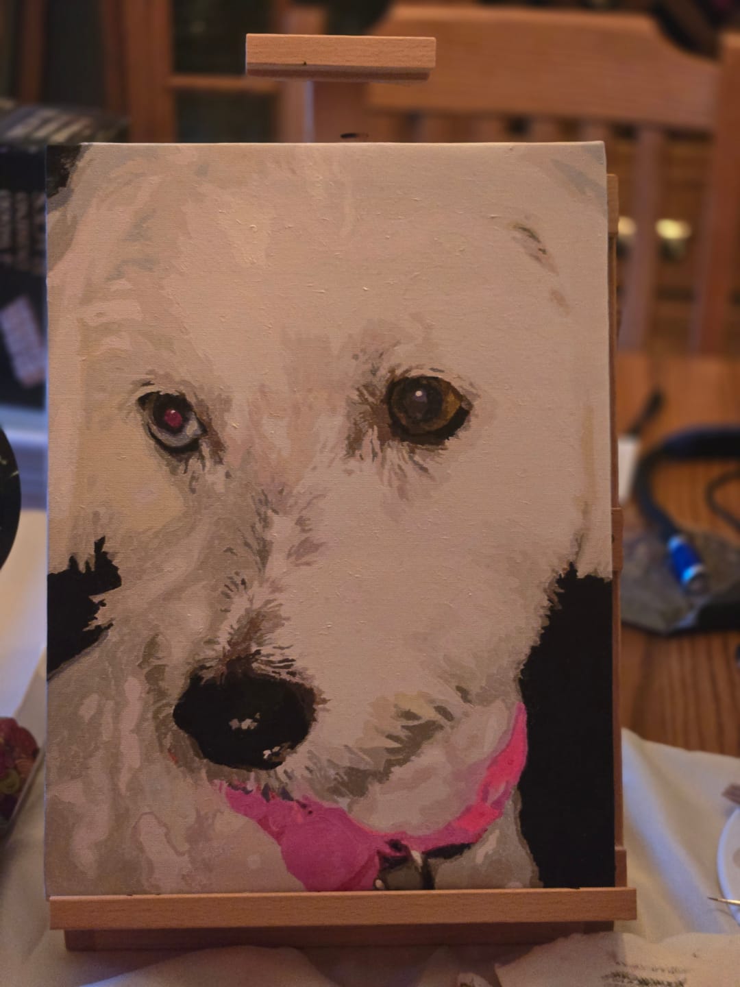 Customer photo review of Paint Your Pet by Numbers - Personalized Pet Portraits