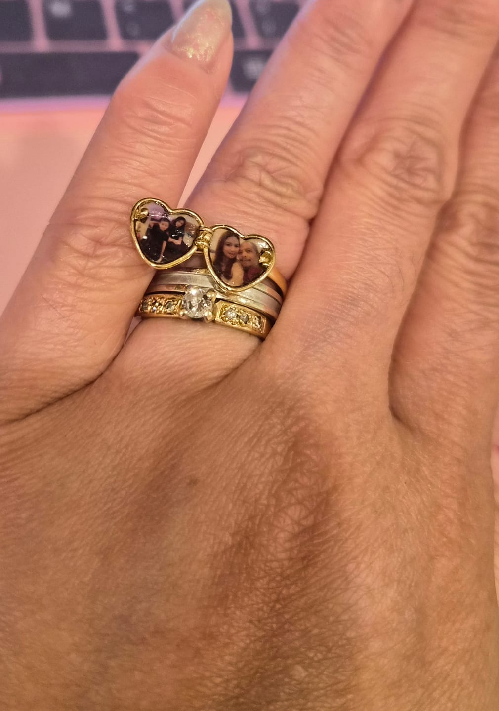 Customer photo review of Heart Locket Ring