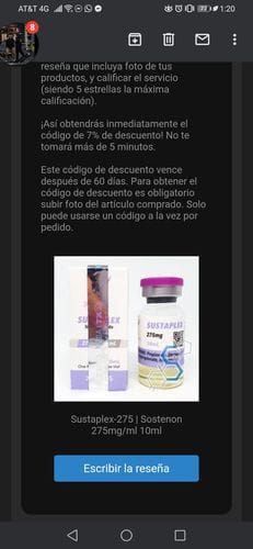 Customer photo review of SUSTAPLEX | Sostenon 275mg 10ml