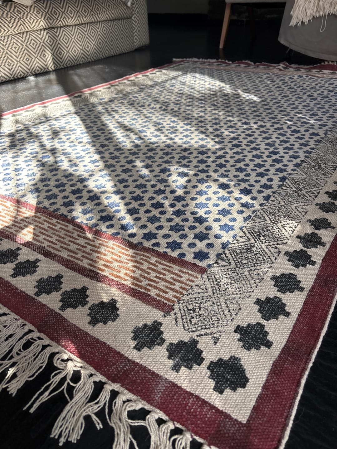 Customer photo review of Block Print Rug LEELA 120*180 cm