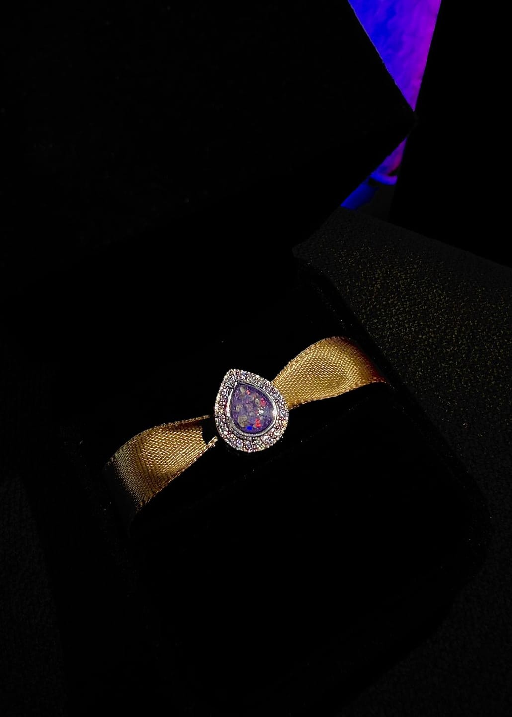Customer photo review of Droplet Cubic Zirconia Halo Keepsake Charm