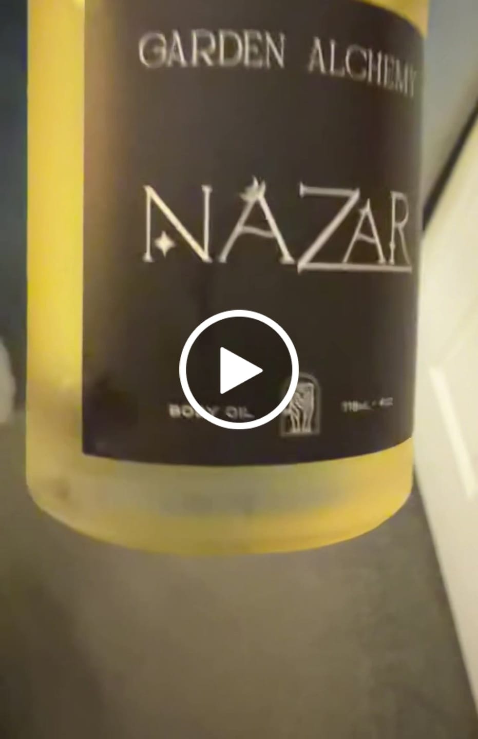 Customer video review of NAZAR BODY OIL