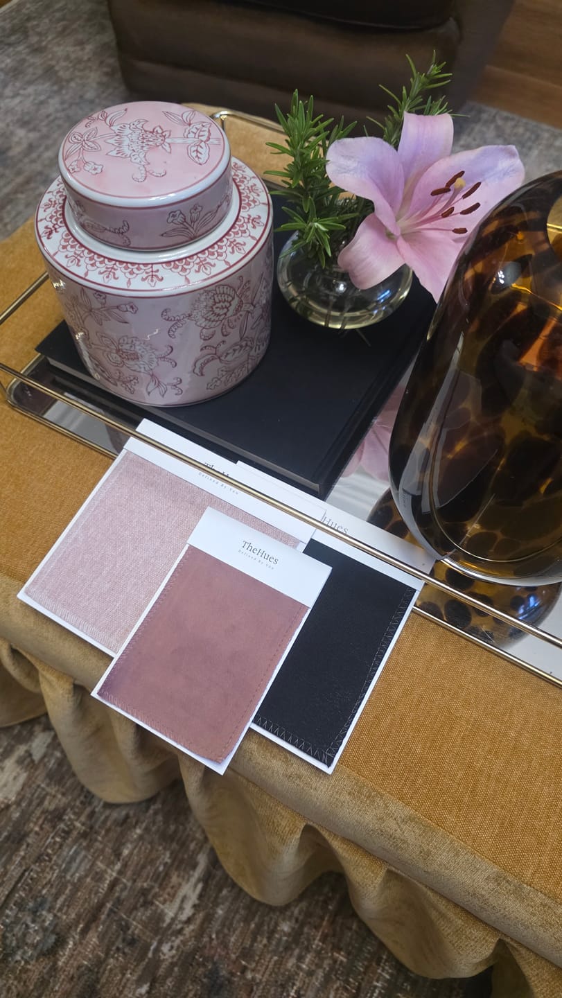 Customer photo review of Zoe Linen Look Soft Fabric Swatches