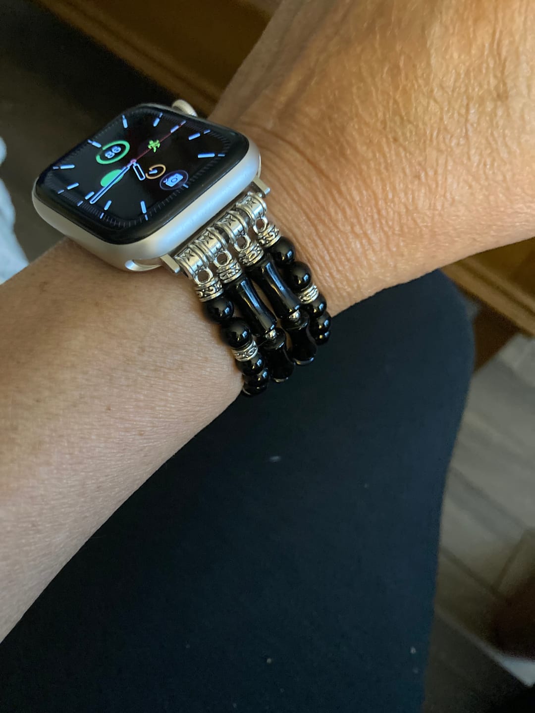 Customer photo review of Moonlight Agate Stretch Apple Watch Strap