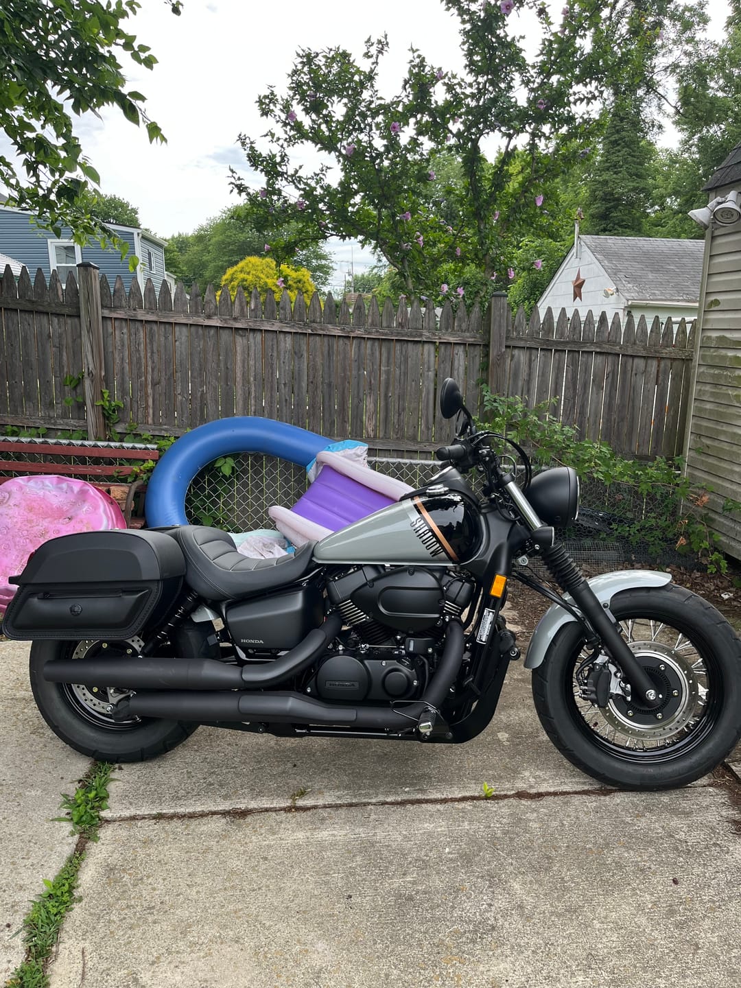 Customer photo review of 28L - Pantheon Medium Quick Mount 2024+ Honda Shadow Phantom 750 Motorcycle Saddlebags