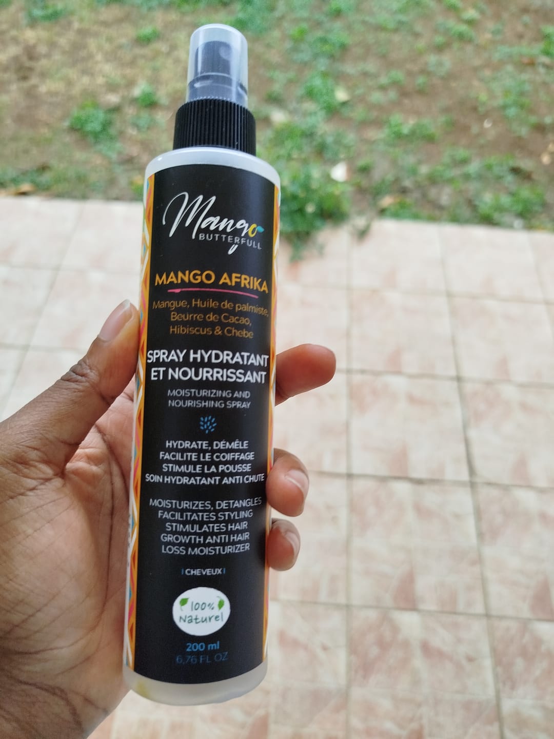 Customer photo review of Spray Hydratant et nourrissant - MANGO AFRIKA