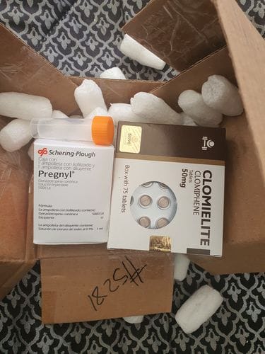 Customer photo review of Paquete Post-ciclo para principiantes o intermedios | Gonadotropina (HCG), & Clomifeno