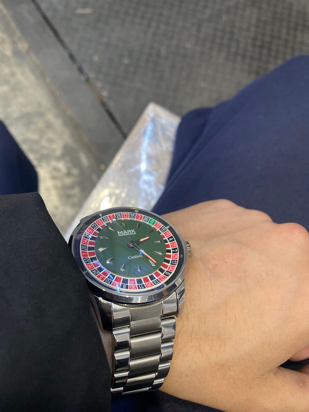 Customer photo review of Mark Fairwhale FW-5031 ROULEX Casino Watch – Luxury Roulette Timepiece