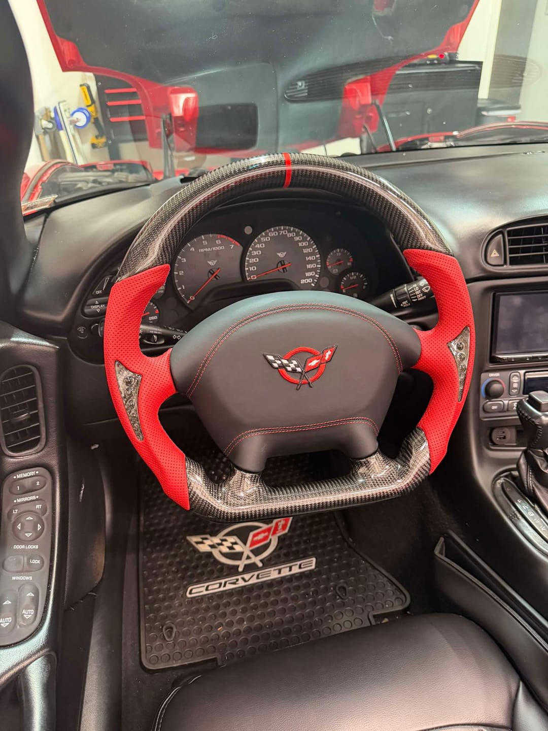 Customer photo review of [Customizable] Custom Airbag Cover Replacement for 1997-2004 Chevrolet Corvette C5 Steering Wheel