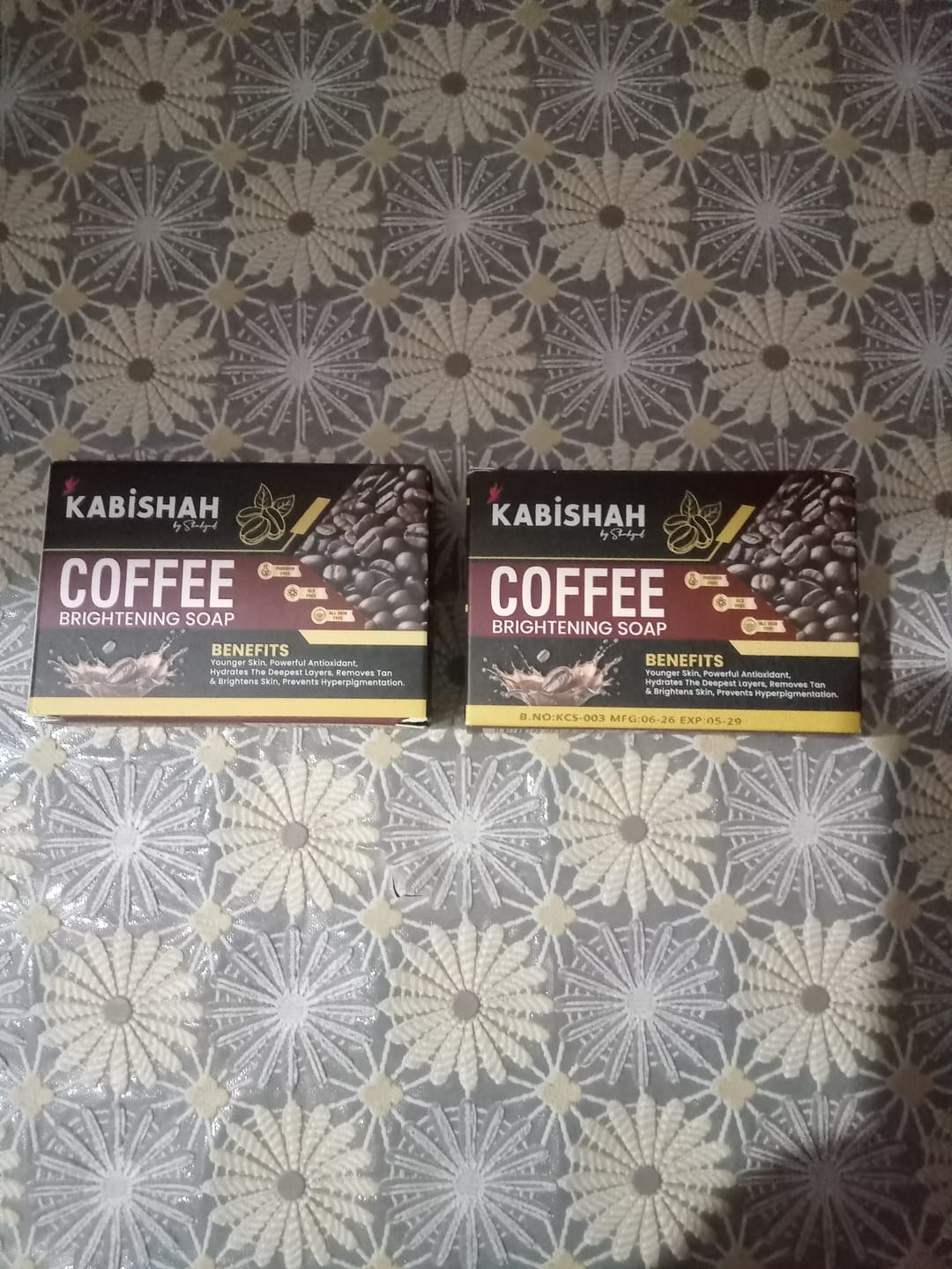 Customer photo review of Coffee Brightening Soap Double Pack