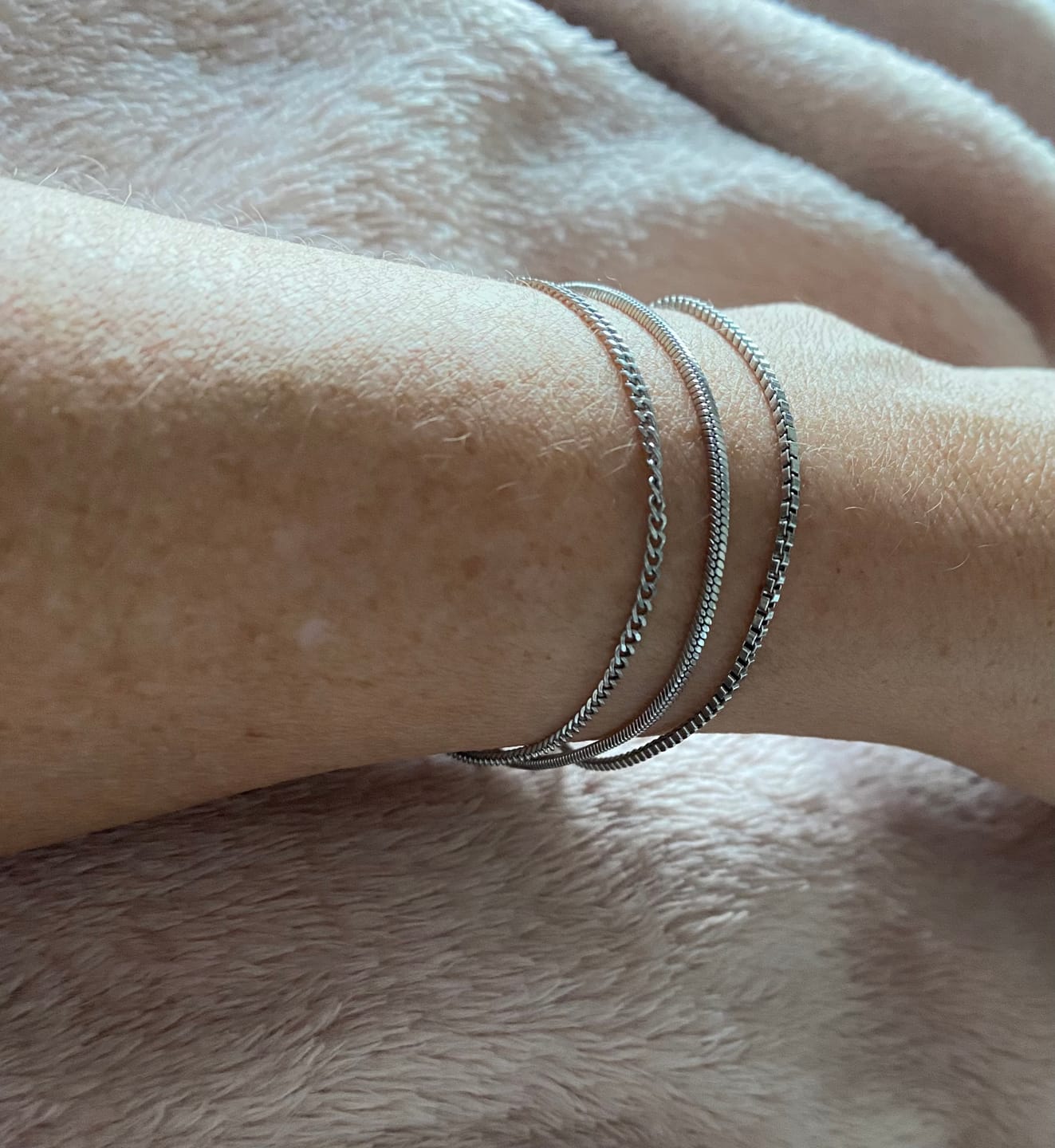 Customer photo review of Minimal Bracelet Stack