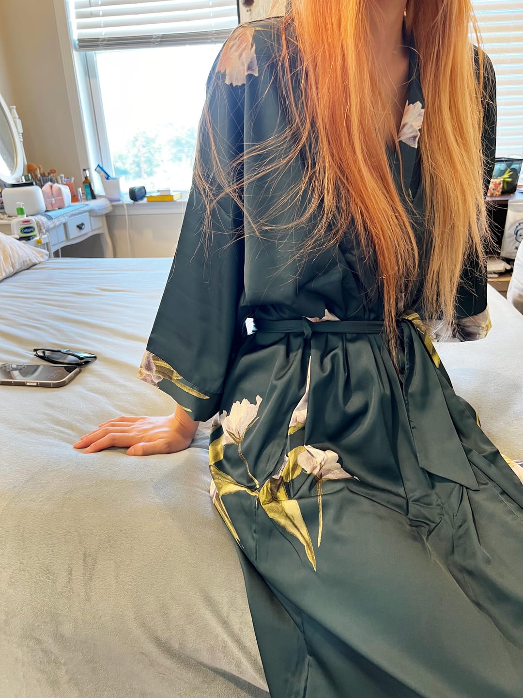 Customer photo review of Blooming Anemone Kimono Robe