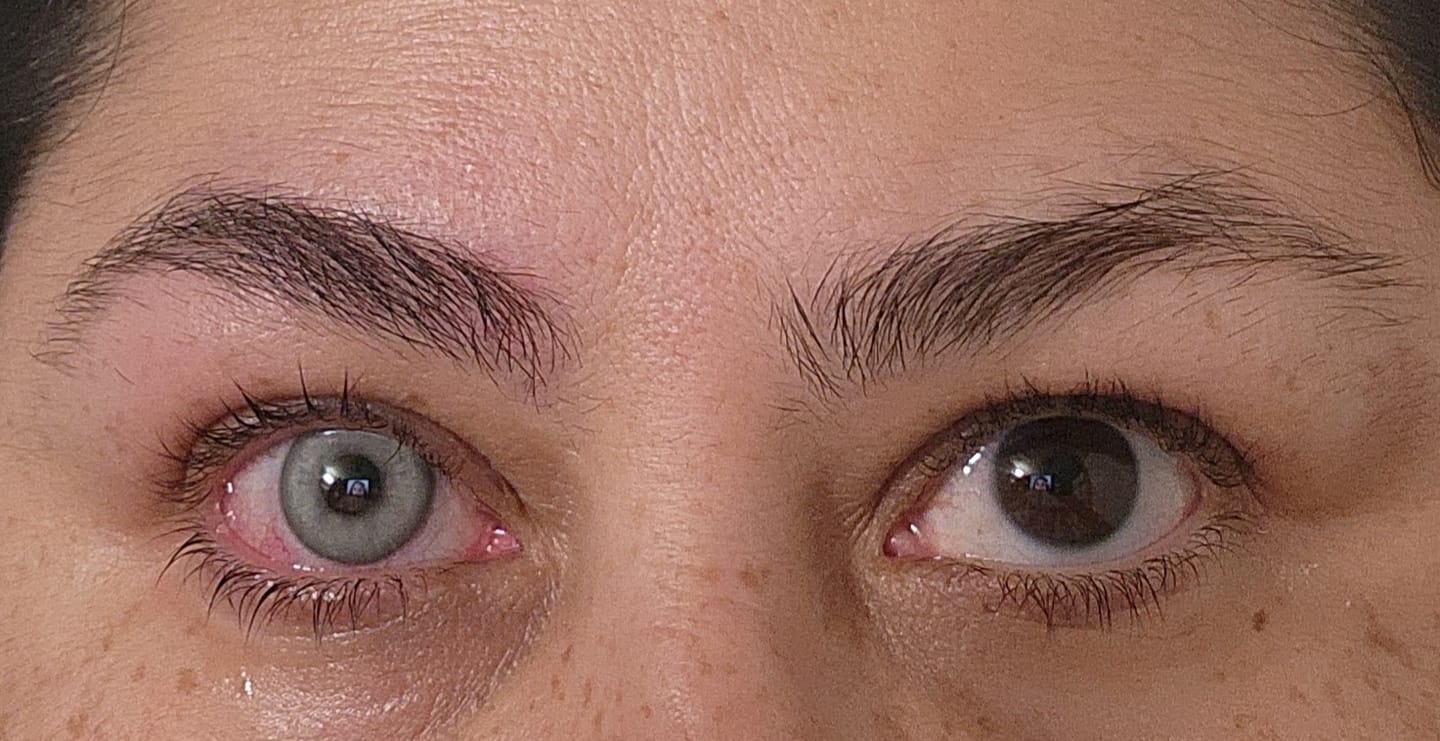 Customer photo review of Cosplay Fairy Gray Colored Contact Lenses