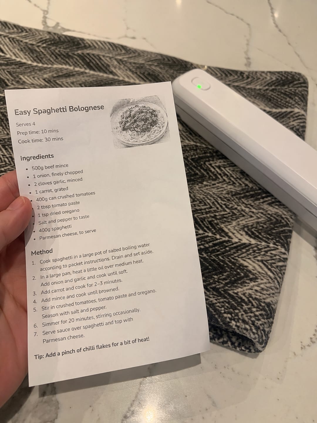 Customer photo review of PortaPrint - Wireless Inkless A4 Printer