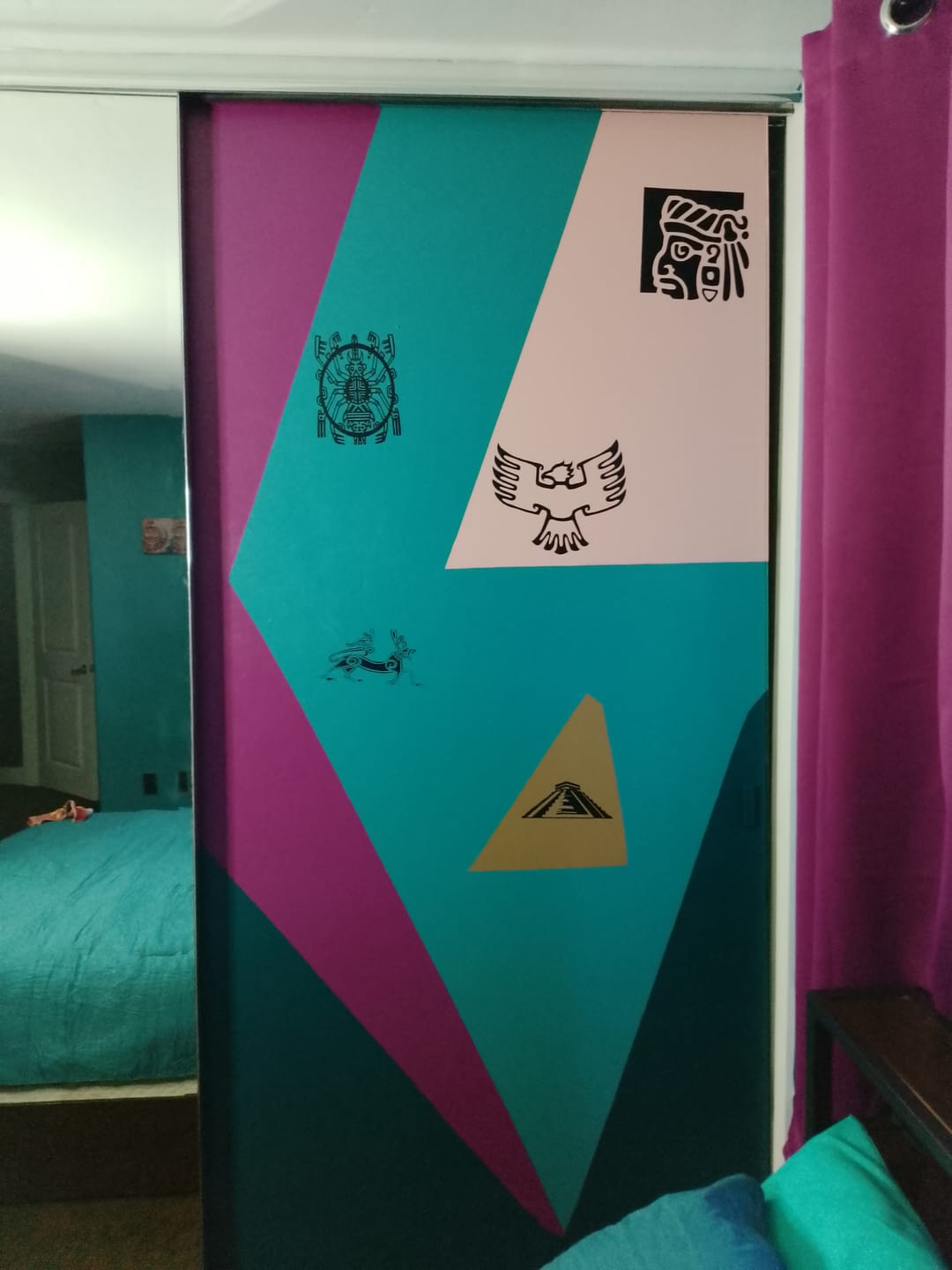 Customer photo review of Aztec Face Decal