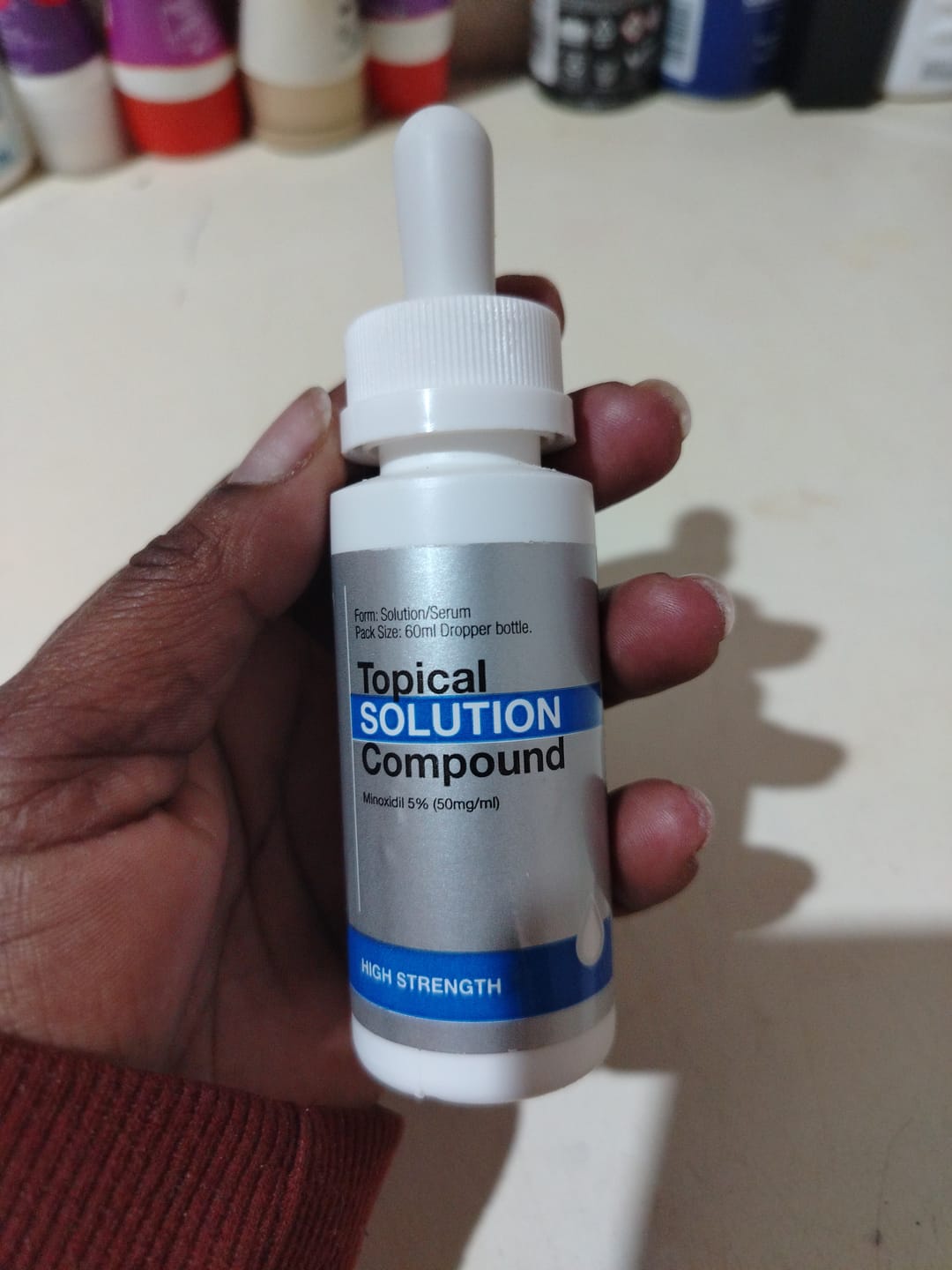 Customer photo review of Minoxidil 5% Solution, 1 x 60ml pack