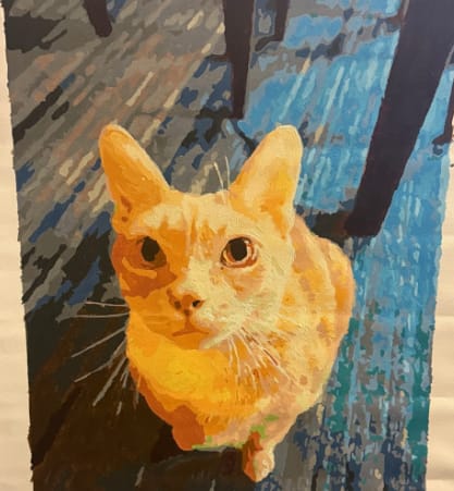 Customer photo review of Custom Paint By Numbers - Personalized Pet Portraits