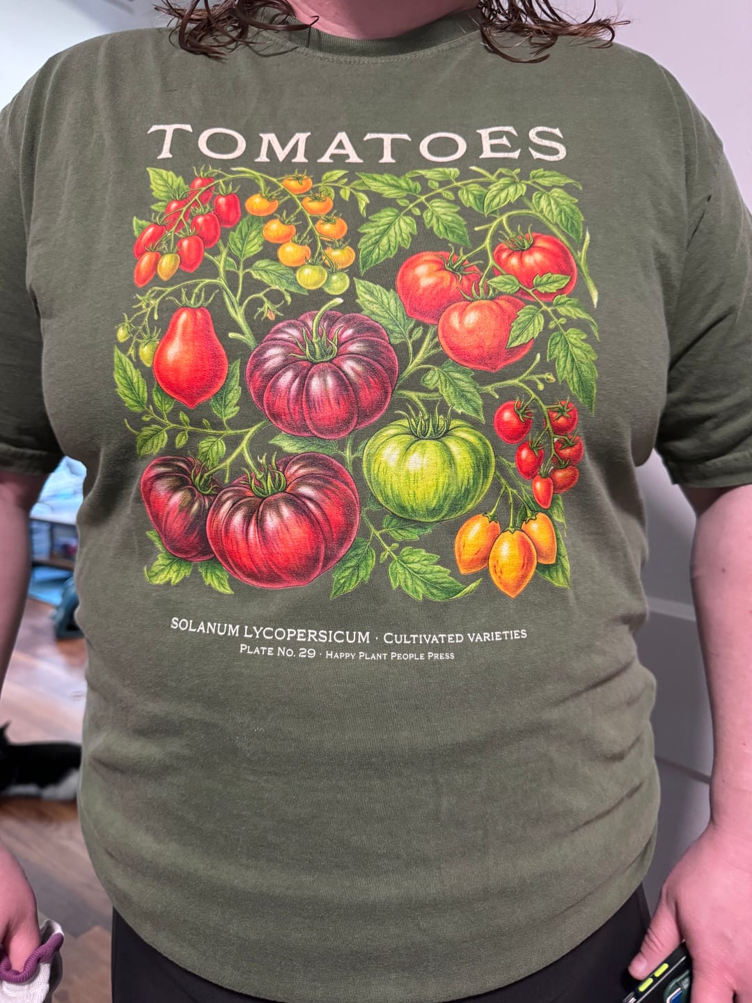 Customer photo review of Tomato Varieties T-Shirt