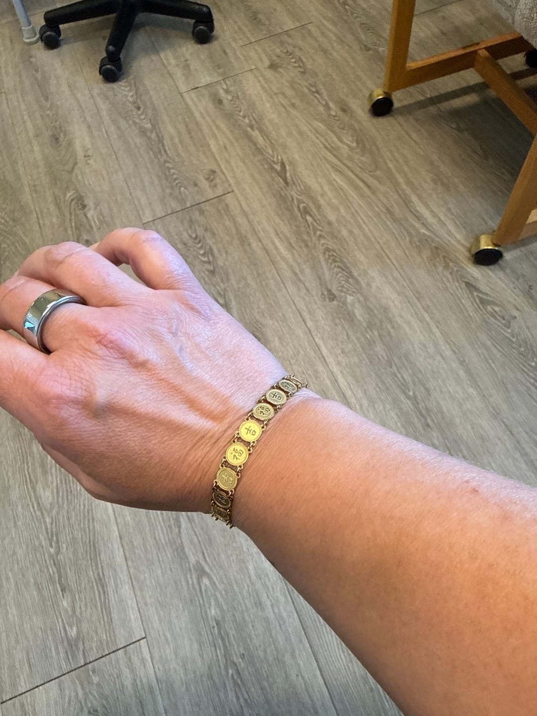 Customer photo review of Lucky Coin Bracelet