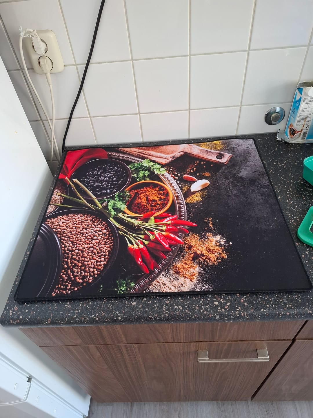 Customer photo review of Inductiebeschermer - Zee & Strand - Vrede - Zonsopkomst boven Zee
