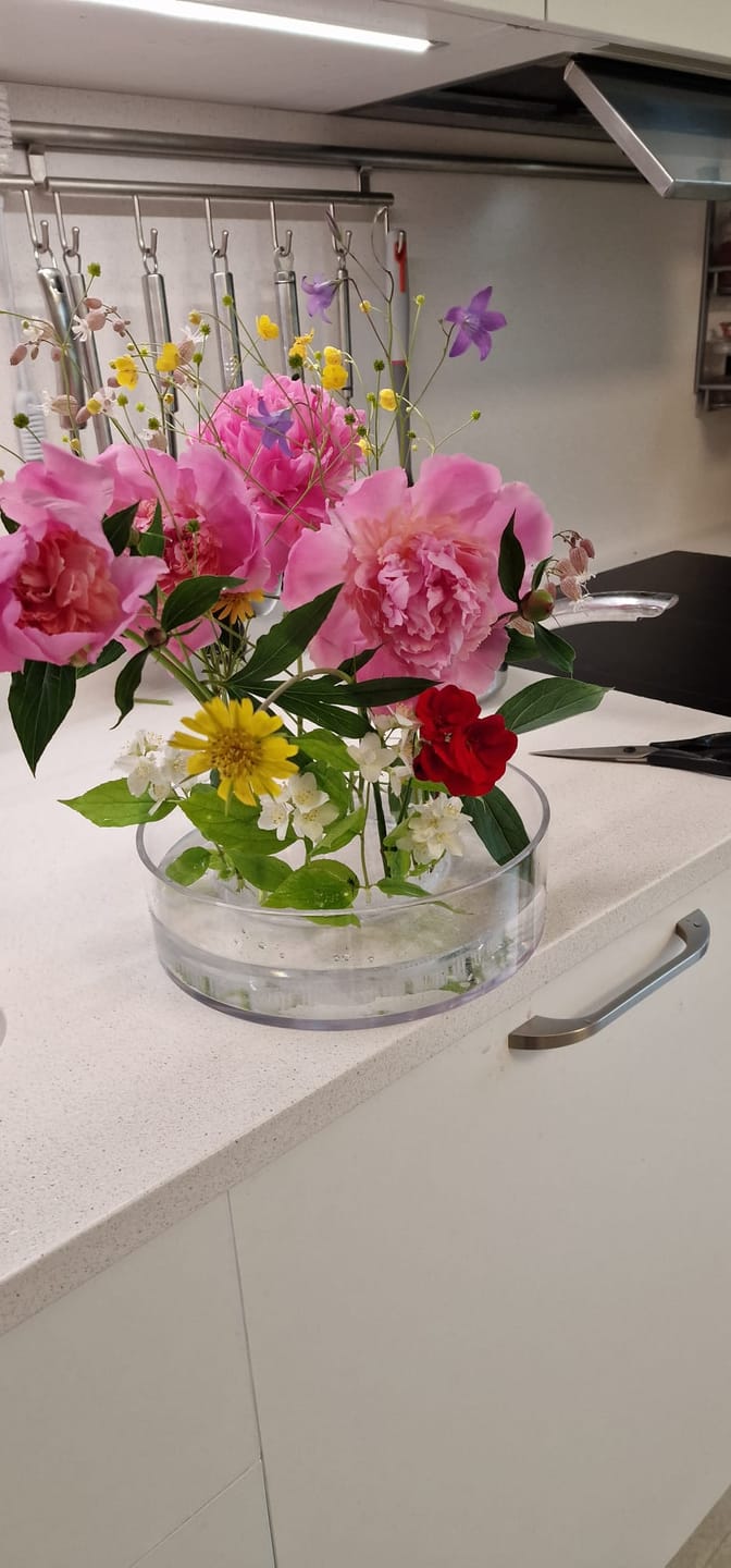 Customer photo review of Kenzan Ring 150 mm Acrylic Flower Frog