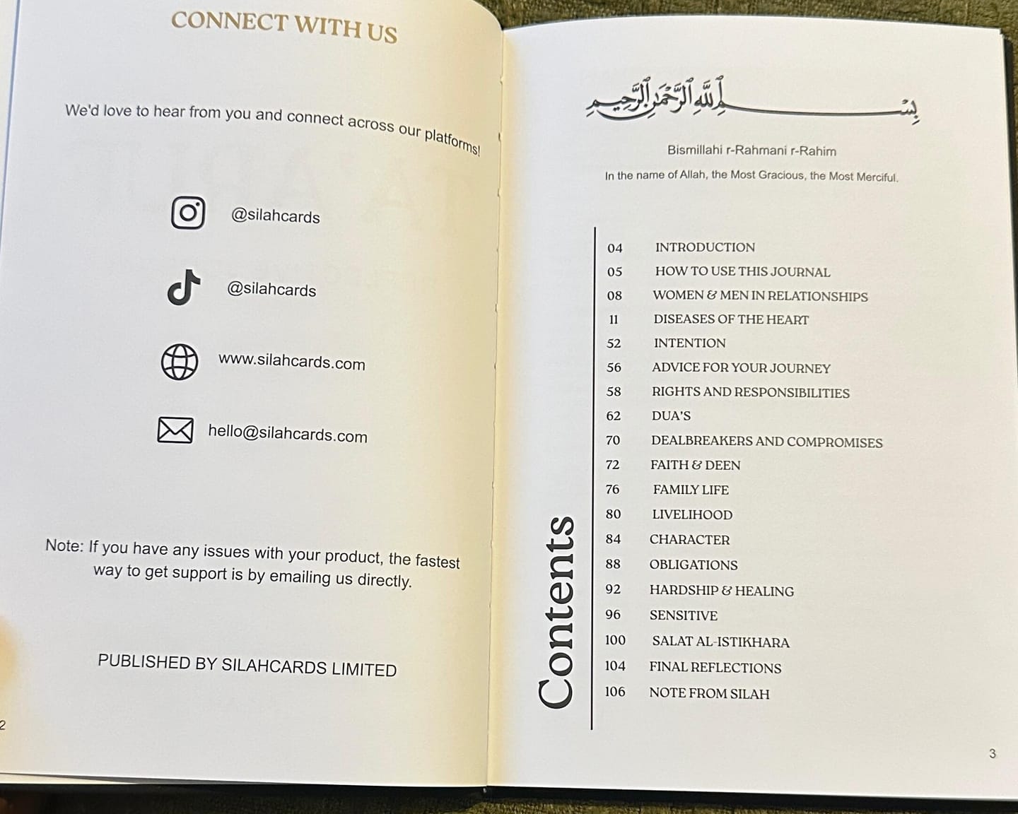 Customer photo review of Muslim Marriage Prep Kit: Islamic Conversation Cards & Reflective Journal