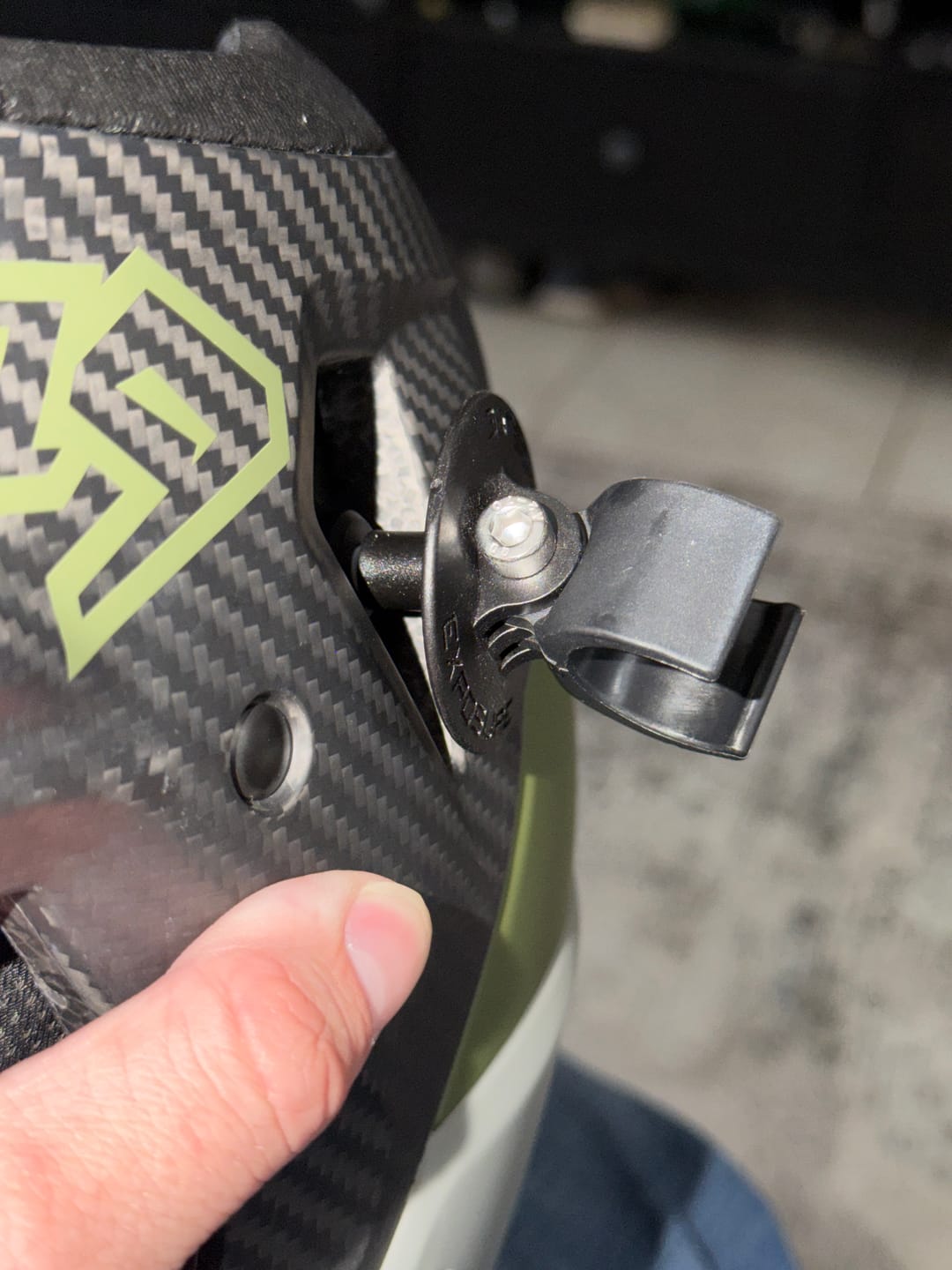 Customer photo review of Helmet Mount