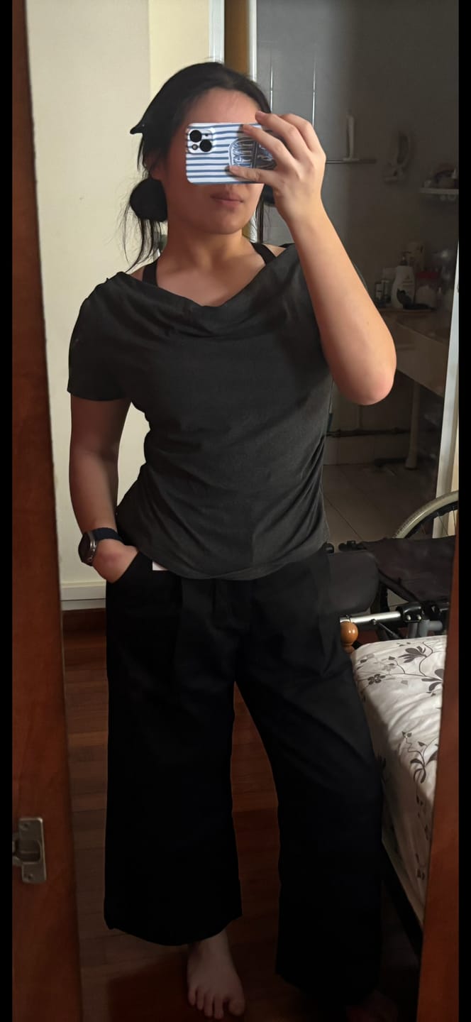 Customer photo review of Pleated Cuffed Hem Pants