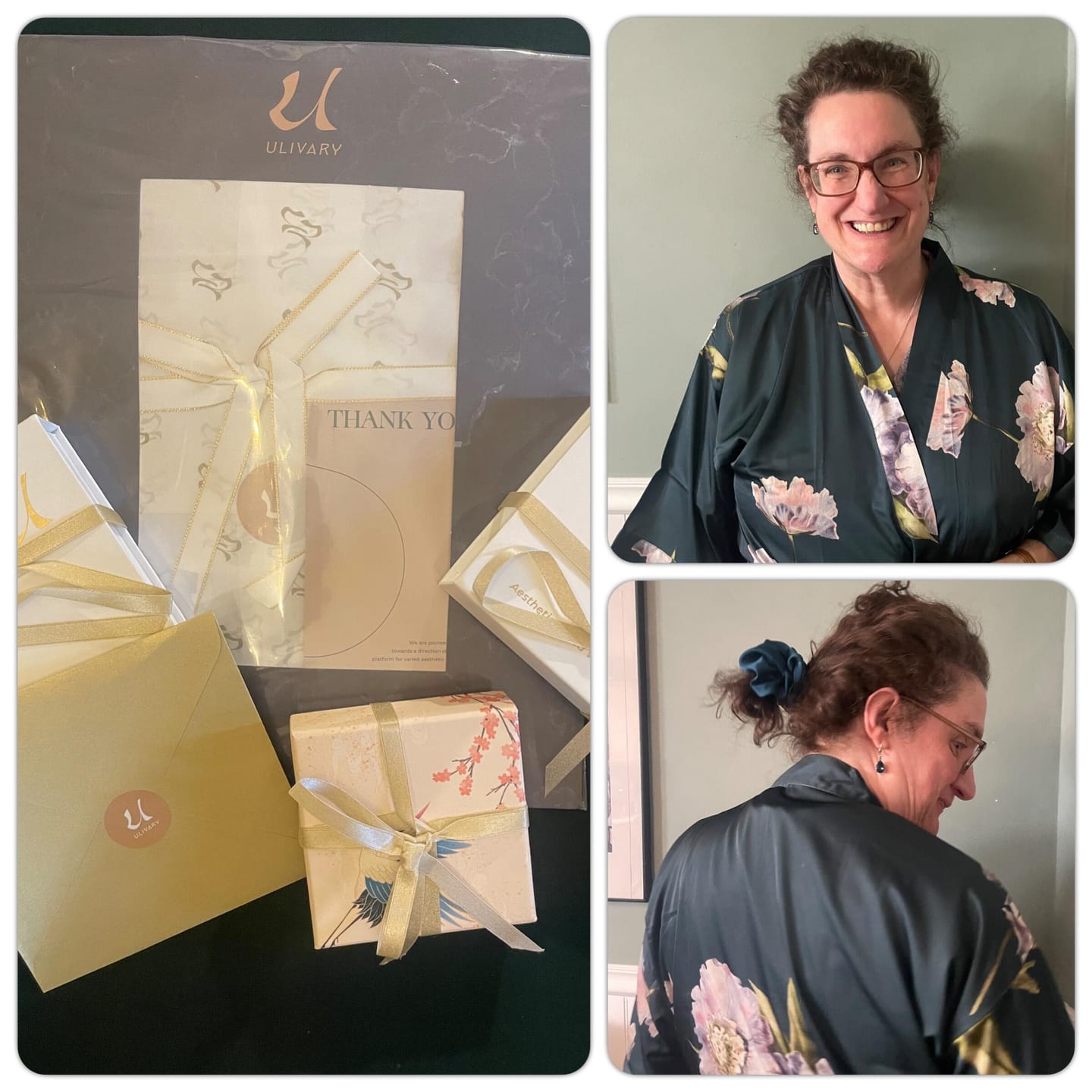 Customer photo review of Blooming Anemone Kimono Robe