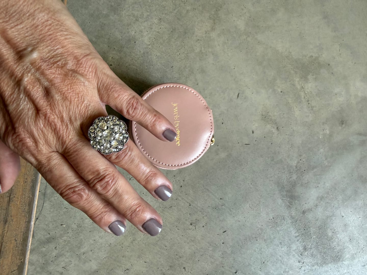 Customer photo review of 2.10ctw Antique Rose Cut Diamond Cluster Ring