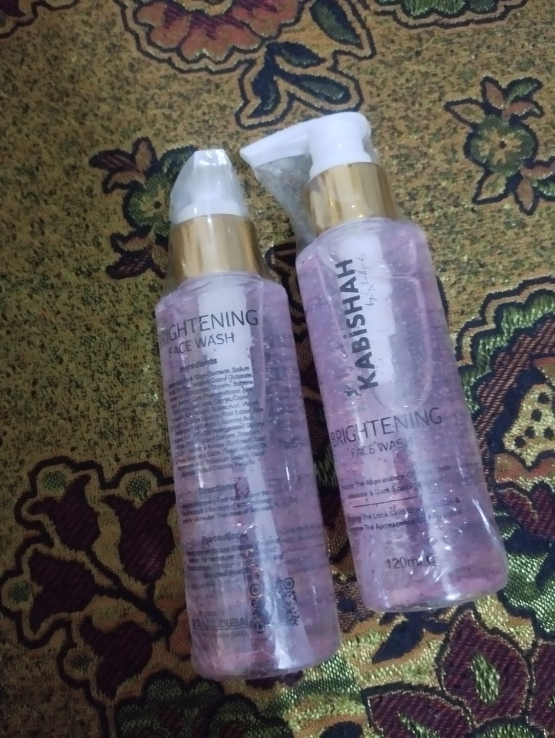 Customer photo review of LuminaBright Whitening Face Wash Double Pack: Duo Glow