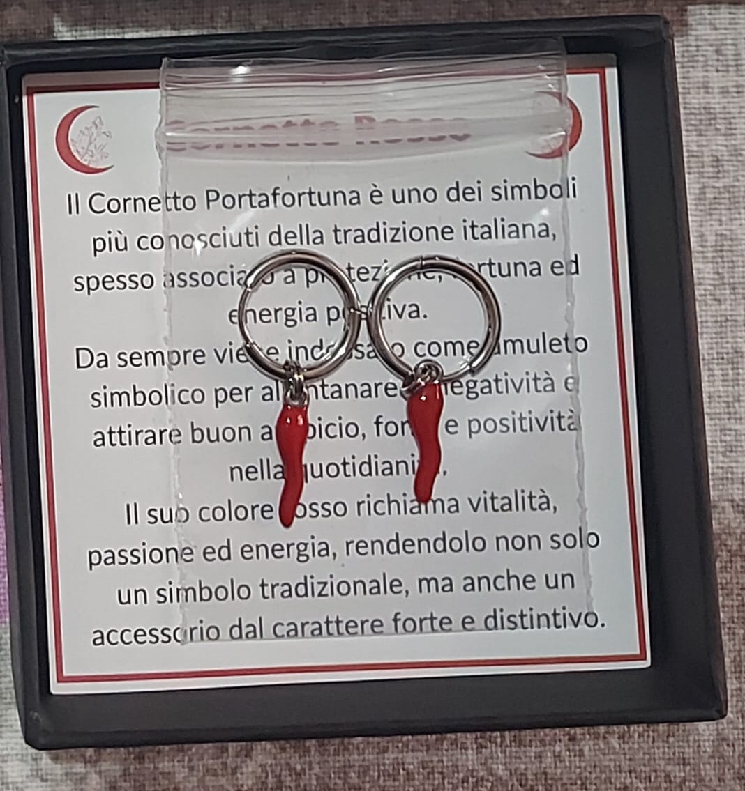Customer photo review of Orecchini Cerchio con pendenti in Acciaio Inossidabile