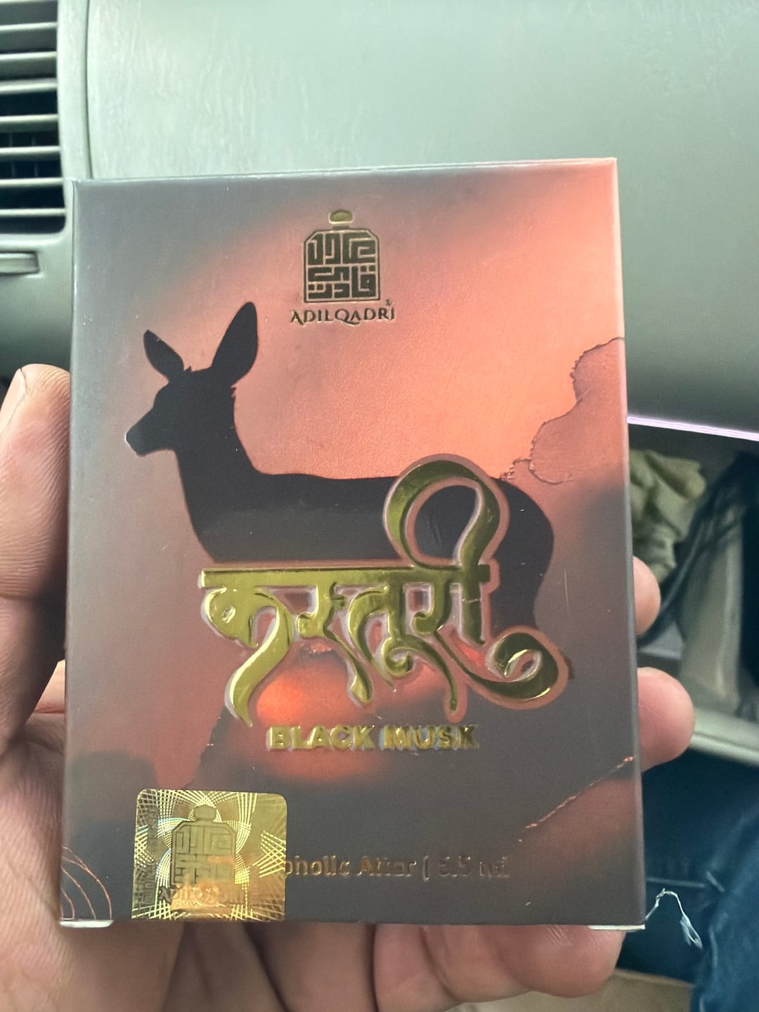 Customer photo review of Kasturi Musk Attar Perfume 5.5 ML