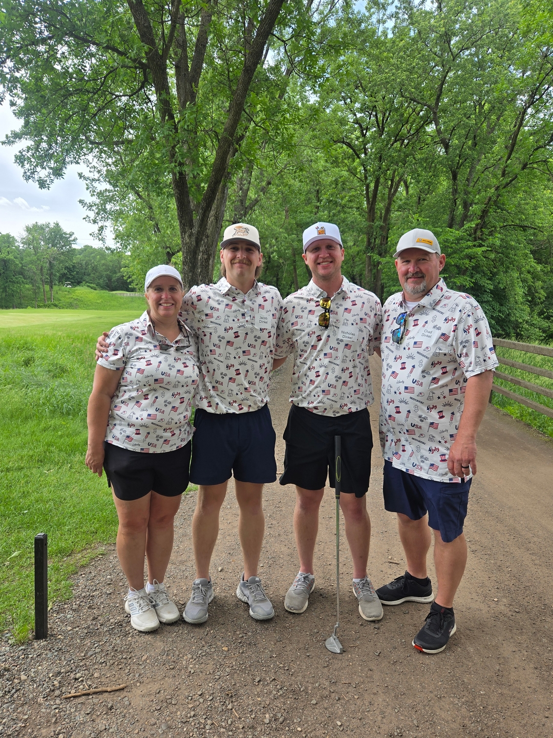 American flag Women's Golf Polo golf outfit inspiration from Golf Gentry